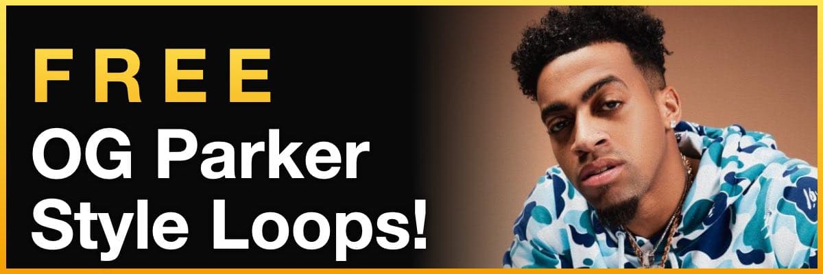 Free OG Parker Style Loops banner featuring a portrait of the producer